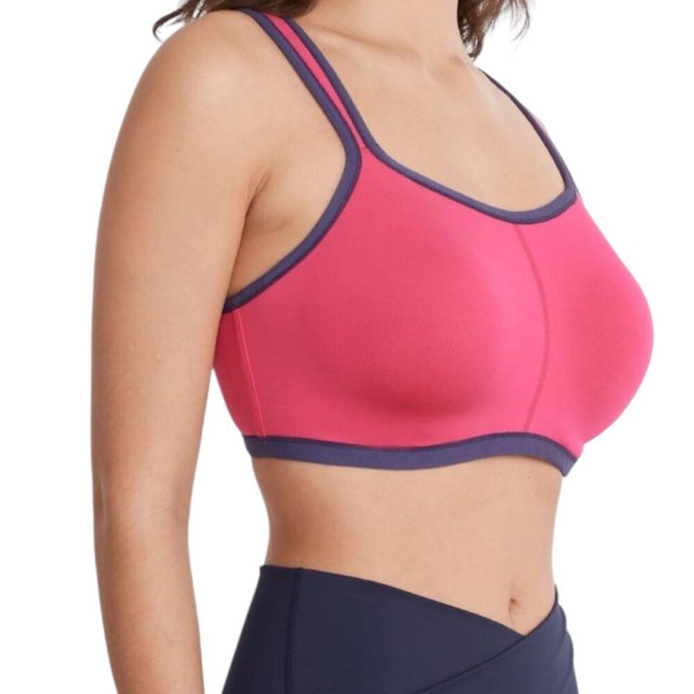 Natori Sports Bra Cushioned Underwire Hot Pink Purple Converts to Crossed 32C